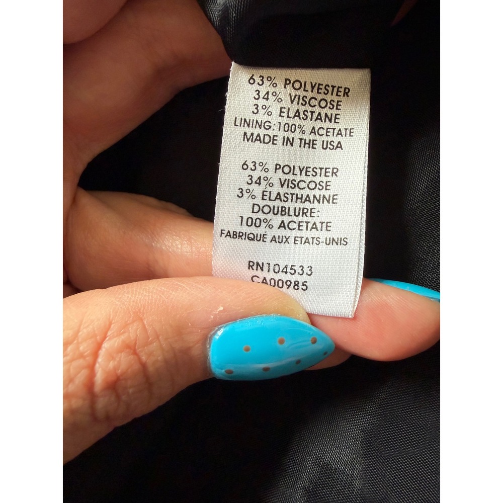 Nanette Lepore Pinstripe Pleated Mini Skirt Grey Size 4 Made in NYC Tailored - Picture 8 of 9